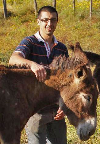 Giovanni Granata and one of his donkeys.